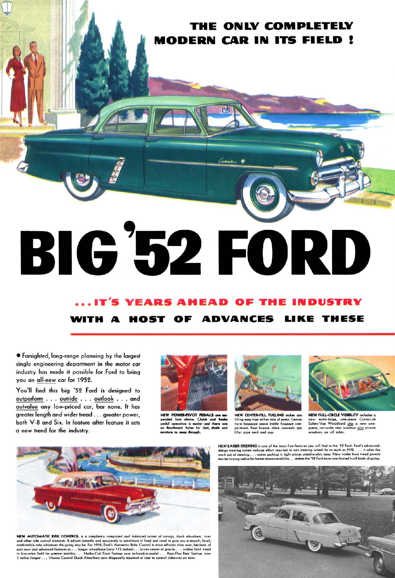 1952 Ford Foldout Brochure Full-line