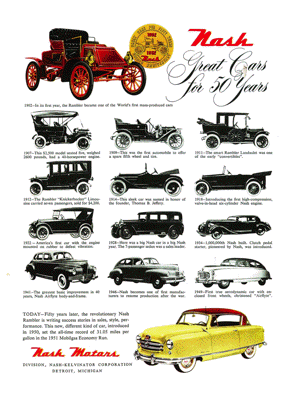 1952 Nash Ad “Nash – Great cars for fifty years”