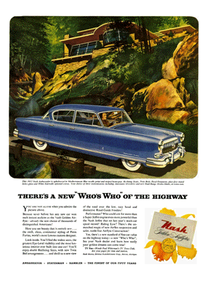 1952 Nash Ad “There’s a new Who’s Who of the highway”