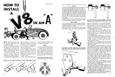 HOP November 1953 - How to install a V-8 in an "A"