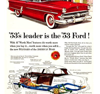 1953 Ford Ad “’53s leader is the ’53 Ford!”