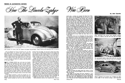 MT February 1954 - How the Lincoln-Zephyr Was Born