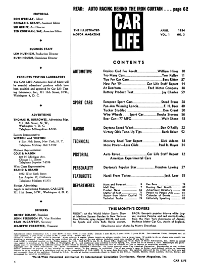 Car Life – April 1954