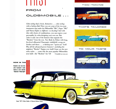 1954 Oldsmobile Super 88 Ad “Another First from Oldsmobile”