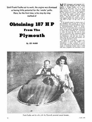 CL February 1954 - Obtaining 187 HP From The Plymouth