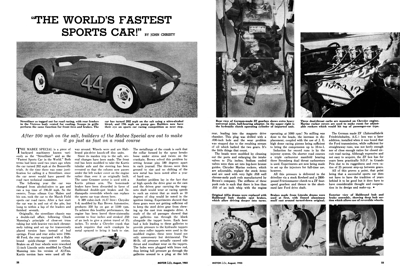 ML August 1955 – “The World’s Fastest Sports Car”