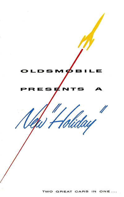 1955 Oldsmobile Holiday 4-Door Hardtops Intro Foldout Brochure