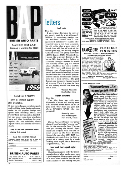 SCI August 1956 - Letters