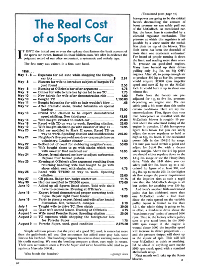 SCI August 1956 - The Real cost of a Sports Car