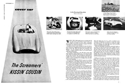 SCI November 1956 - The Screamers' Kissin Cousin
