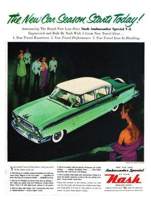 1956 AMC Nash Ambassador Special Ad "The new car season starts today!"