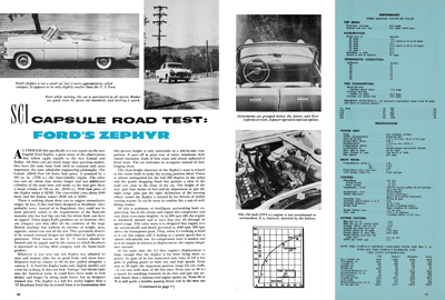SCI November 1957 - Capsule Road Test Ford's Zephyr