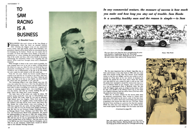 SCI November 1957 - To Sam Racing is a Business