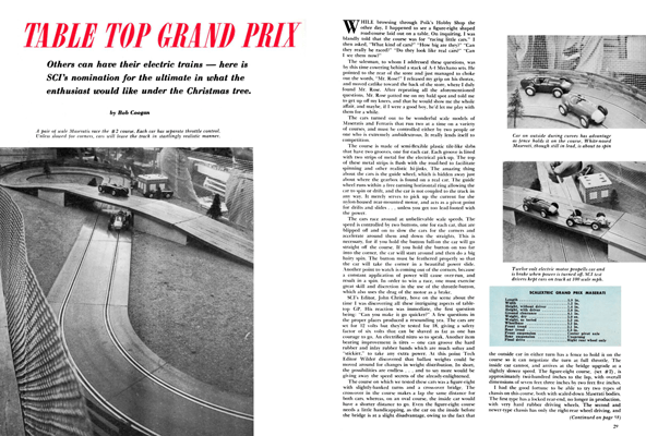 SCI December 1957 - Table Top Grand Prix