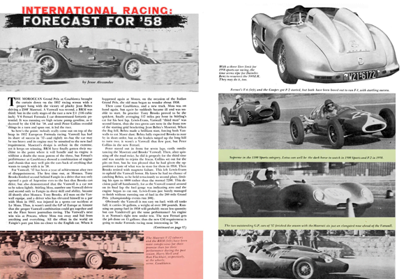 SCI February 1958 - International Racing Forecast