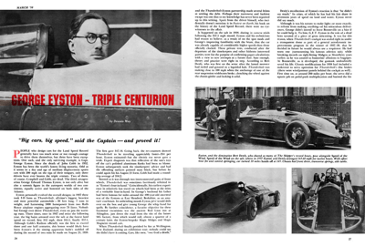 SCI March 1958 - George Eyston - Triple Centurion