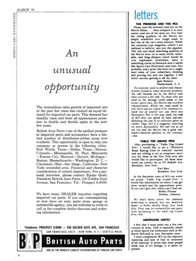 SCI March 1958 - Letters