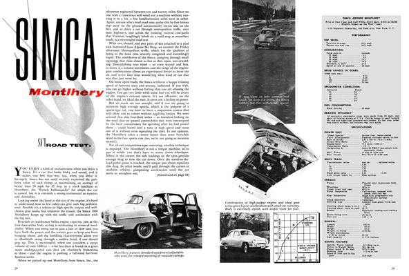 SCI July 1958 - Simca Montlhery
