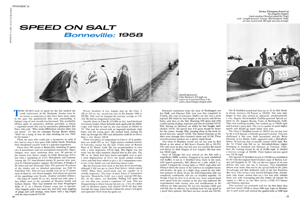 SCI December 1958 - Speed on Salt
