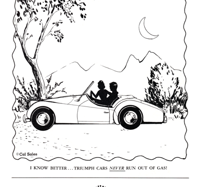 1958 Triumph TR3 Ad “Triumph Fun….. by G”