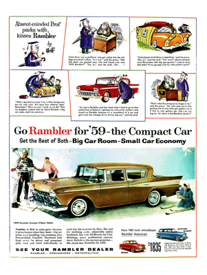 1959 AMC Rambler Ad "Go Rambler for '59 - the Compact Car"