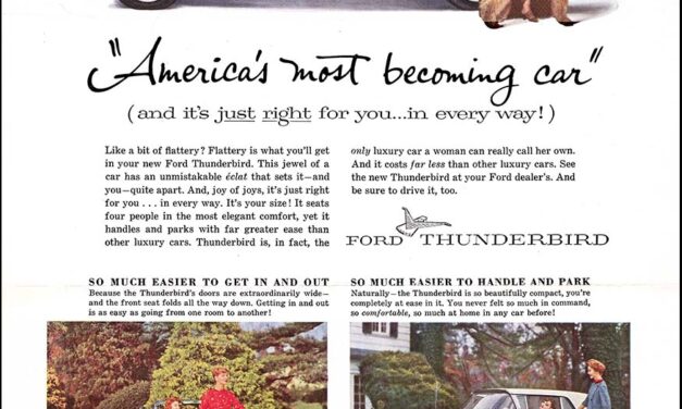 1959 Ford Thunderbird Print Ad “America’s most becoming car”
