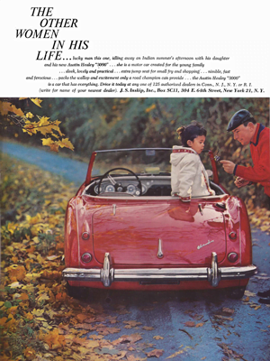 1959 Austin Healey Ad "For the other woman in his life"