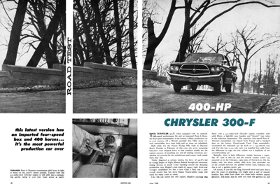ML June 1960 - Road Test Chrysler 300-F..400horses
