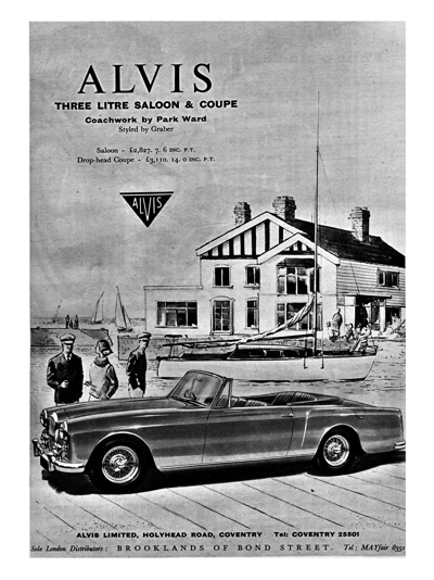1960 Alvis Print Ad -Three Litre Saloon