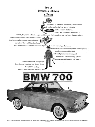 1960 BMW 700 Ad