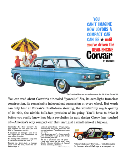 1960 Chevrolet Corvair 700 4-door Sedan Ad Imagine