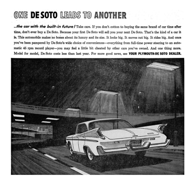 1960 DeSoto Adventurer Newspaper Ad "One DeSoto"