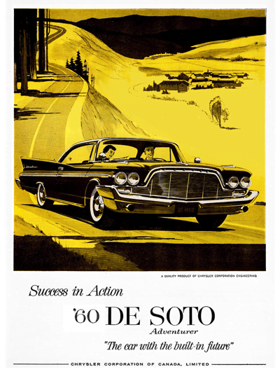 1960 DeSoto Print Ad Canada “Success in Action”