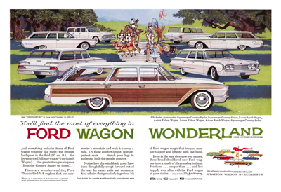1960 Ford Country Squire Ad “You’ll find the most of everything in Ford Wagon Wonderland” (24.8 x17.0)