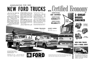 1960 Ford Truck Ad “Announcing for 1960 . . .”