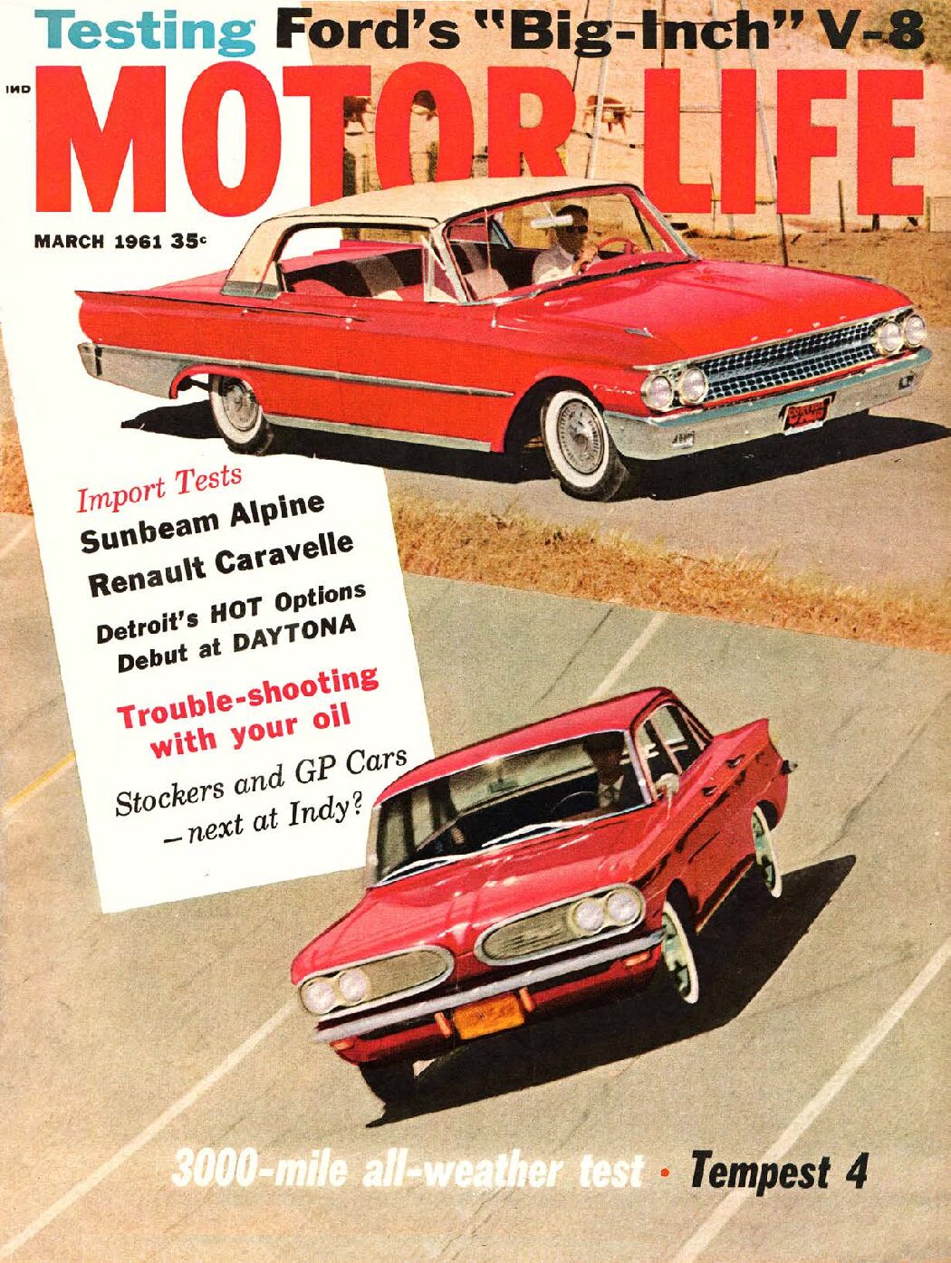 Motor Life March 1961 Cover and TOC