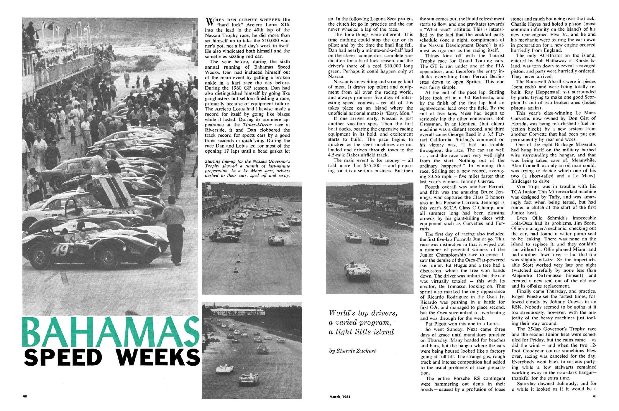 ML March 1961 - Bahamas Speed Week - Nip-ups at Nassau