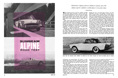 ML March 1961 - Sunbeam Alpine - Tight little soft top