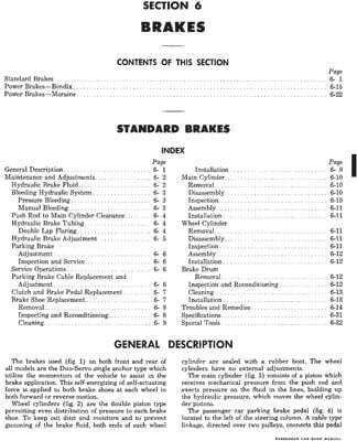 1961 Chevrolet Shop Passenger Car Shop Manual Section 6 Brakes