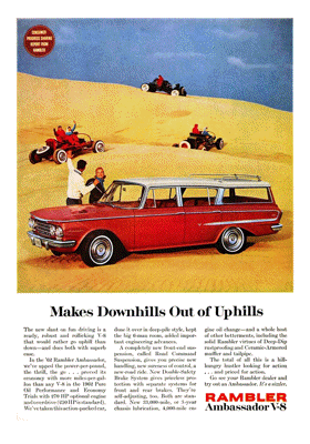1962 AMC Ambassador Ad "Make downhills"