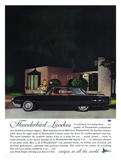 1962 Ford Ad Thunderbird "Thunderbird Landau"