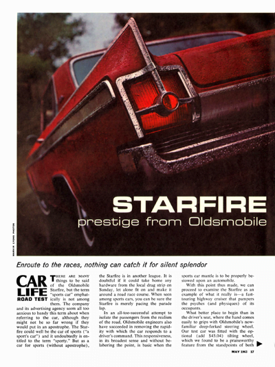 CL May 1963 - Starfire prestige form Oldsmobile