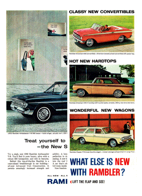 1963 Rambler Ad "What else is new with Rambler?"