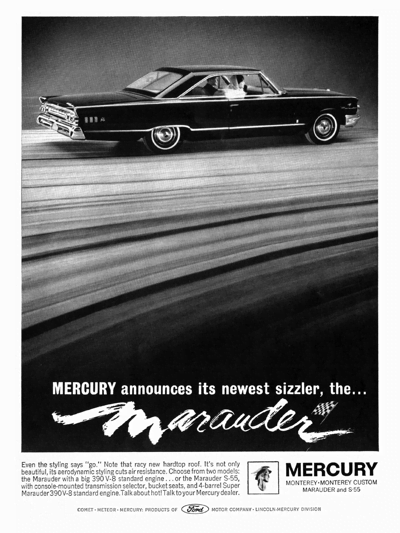 1963 Mercury Ad "Mercury announces"