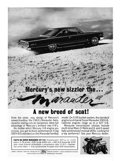 1963 Mercury Ad "The Marauder"