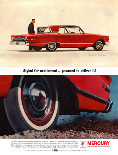 1963 Mercury Ad "Styled for excitement"