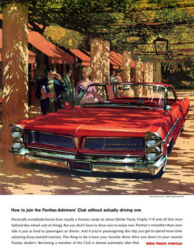 1963 Pontiac Bonneville Sport Coupe, red