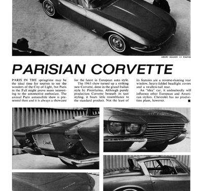 CL January 1964 – PARISIAN CORVETTE