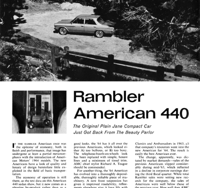 CL January 1964 – ROAD TEST Rambler American 440