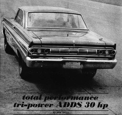 SC April 1964 – total performance tri-power ADDS 30 hp